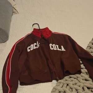 Coca Cola Red Bomber Jacket with Athletic Style
